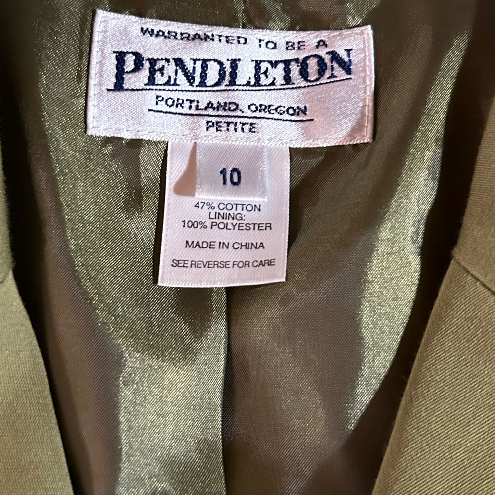 Pendleton Vintage Silk Blend Button Front Blazer - image 7